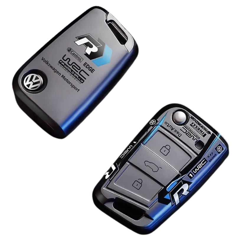 Coque Clé VW Golf 7 R Logo WRC - vue de face - Becquet Voiture