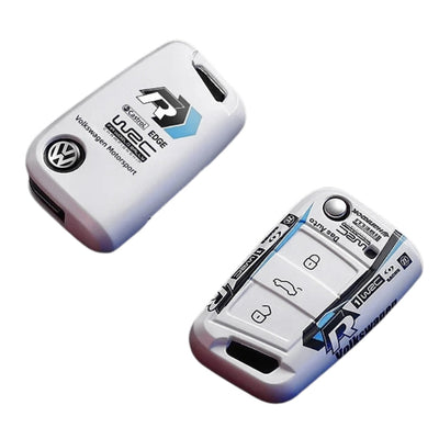 Coque Clé VW Golf 7 R Logo WRC - vue de trois-quarts - Becquet Voiture