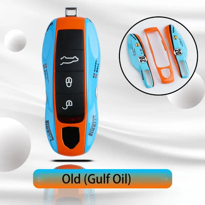 Coque de Clé Porsche Gulf Style Racing 911 Cayenne Macan - détail du montage - Becquet Voiture