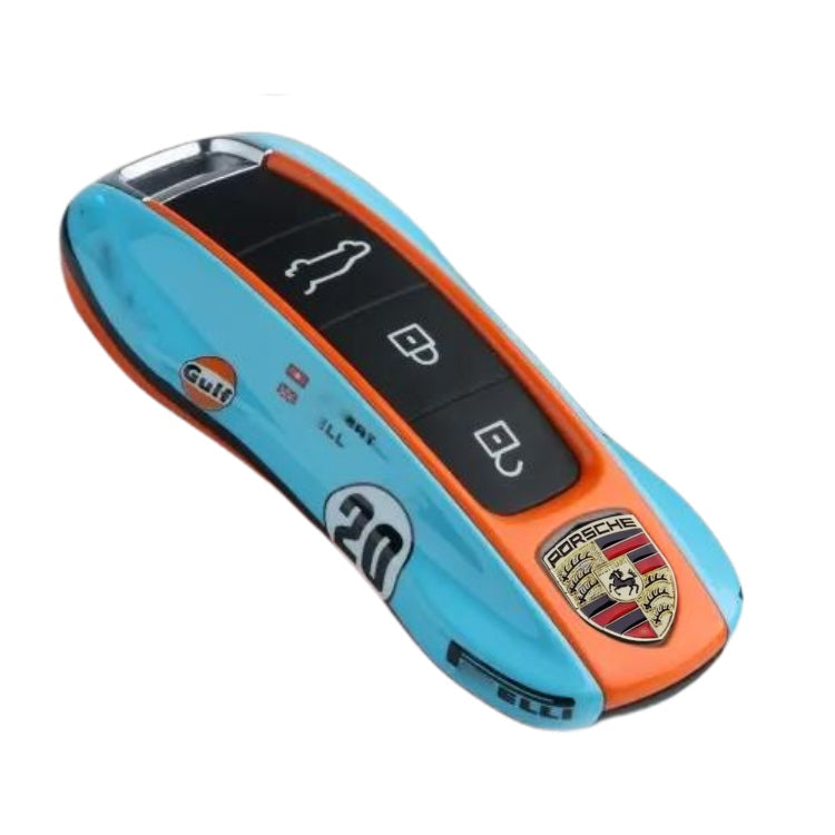 Coque de Clé Porsche Gulf Style Racing 911 Cayenne Macan - vue de face - Becquet Voiture