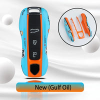 Schlüsselhülle Porsche Gulf Style Racing 911 Cayenne Macan - Dreiviertelansicht - Becquet Voiture