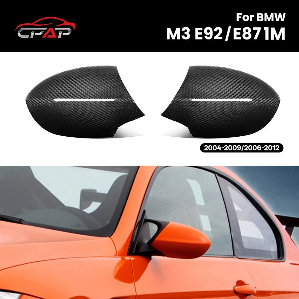 Coque de Rétroviseur Carbone BMW M3 E92 E87 1M 2006-2013 - vue de face - Becquet Voiture
