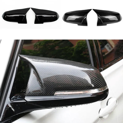 Coque de Rétroviseur Carbone BMW Série 1 2 3 4 F20 F30 F32 - vue de trois-quarts - Becquet Voiture