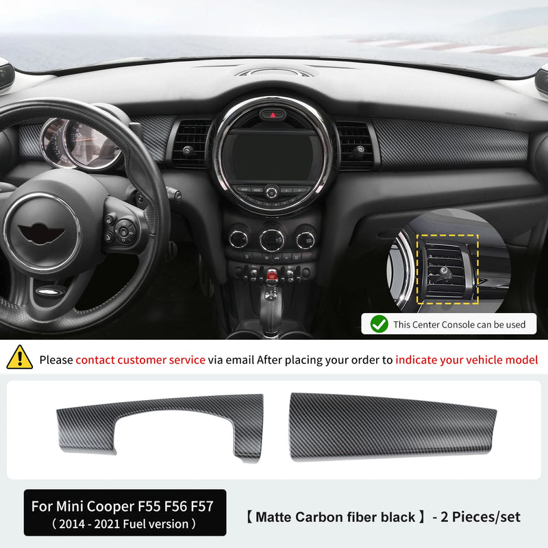 Coque Décorative Tableau de Bord Mini Cooper F55 F56 F57 - vue de trois-quarts 2 - Becquet Voiture