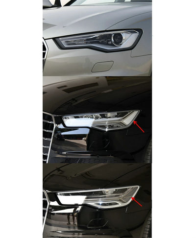 Coque Lentille Phare Audi A6 C7 A6L 2016-2018 Couvercle Optique - vue de profil - Becquet Voiture