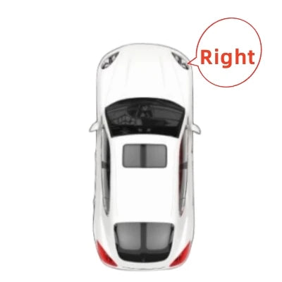 Coque Lentille Phare VW Golf 7.5 2018-2020 Transparente - vue de dessus - Becquet Voiture