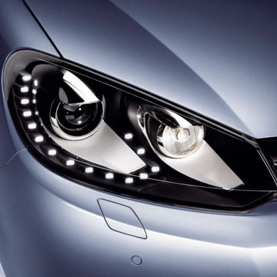 Coque Phare VW Golf 6 GTI R Polycarbonate Transparent - vue de profil - Becquet Voiture