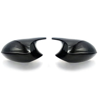 Coque rétroviseur BMW Série 1 E87 (2004-2006) noir brillant - vue de face - Becquet Voiture