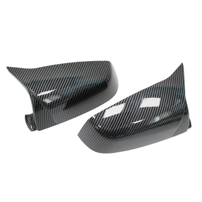 Coque Rétroviseur BMW Série 5 6 7 F10 F11 Aspect Carbone - vue de trois-quarts - Becquet Voiture
