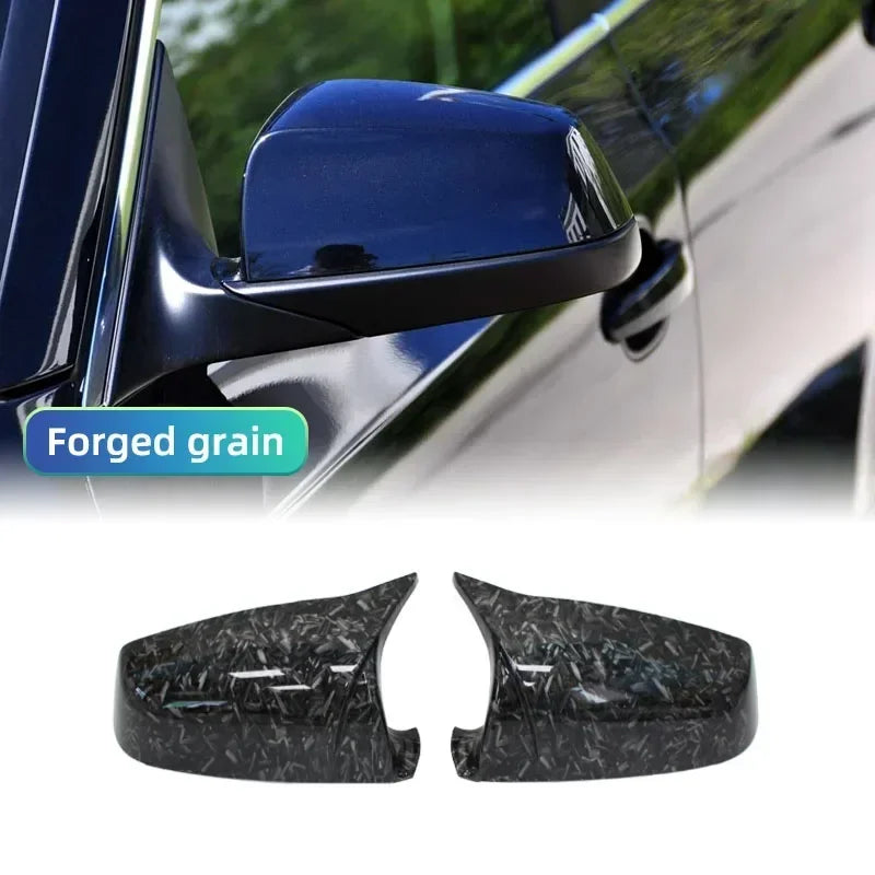 Coque Rétroviseur BMW Série 5 6 7 F10 F11 Aspect Carbone - vue rapprochée - Becquet Voiture