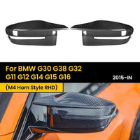 Coque Rétroviseur Carbone BMW G30 G11 G12 G14 - vue de face 2 - Becquet Voiture