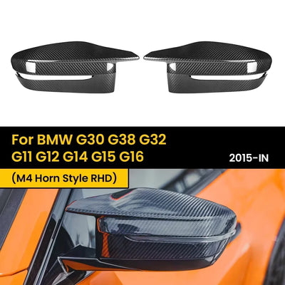 Coque Rétroviseur Carbone BMW G30 G11 G12 G14 - vue de face 2 - Becquet Voiture
