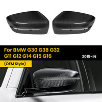 Coque Rétroviseur Carbone BMW G30 G11 G12 G14 - vue de face - Becquet Voiture