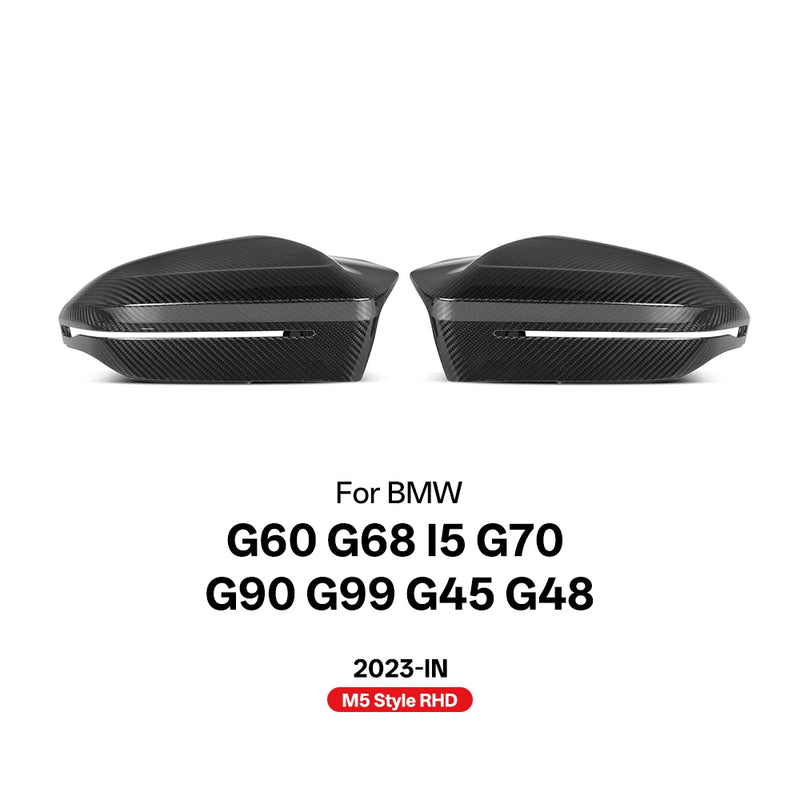 Coque Rétroviseur Carbone BMW G60 G70 i5 M5 Style - détail du montage - Becquet Voiture