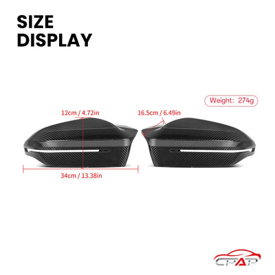 Coque Rétroviseur Carbone BMW G60 G70 i5 M5 Style - packshot studio - Becquet Voiture