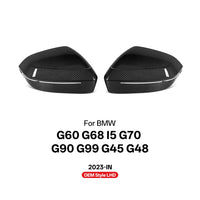 Coque Rétroviseur Carbone BMW G60 G70 i5 M5 Style - vue de dessus - Becquet Voiture