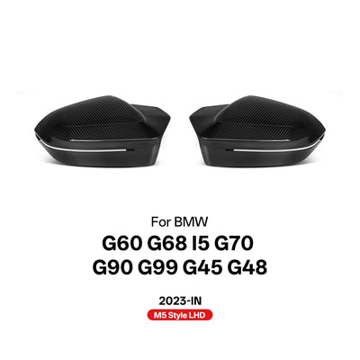 Coque Rétroviseur Carbone BMW G60 G70 i5 M5 Style - vue rapprochée - Becquet Voiture