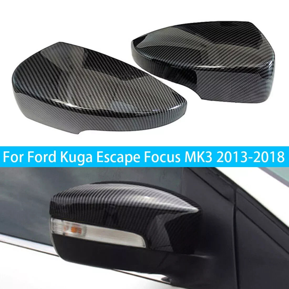 Coque Rétroviseur Ford Kuga Focus MK3 2012-2018 - vue de face - Becquet Voiture