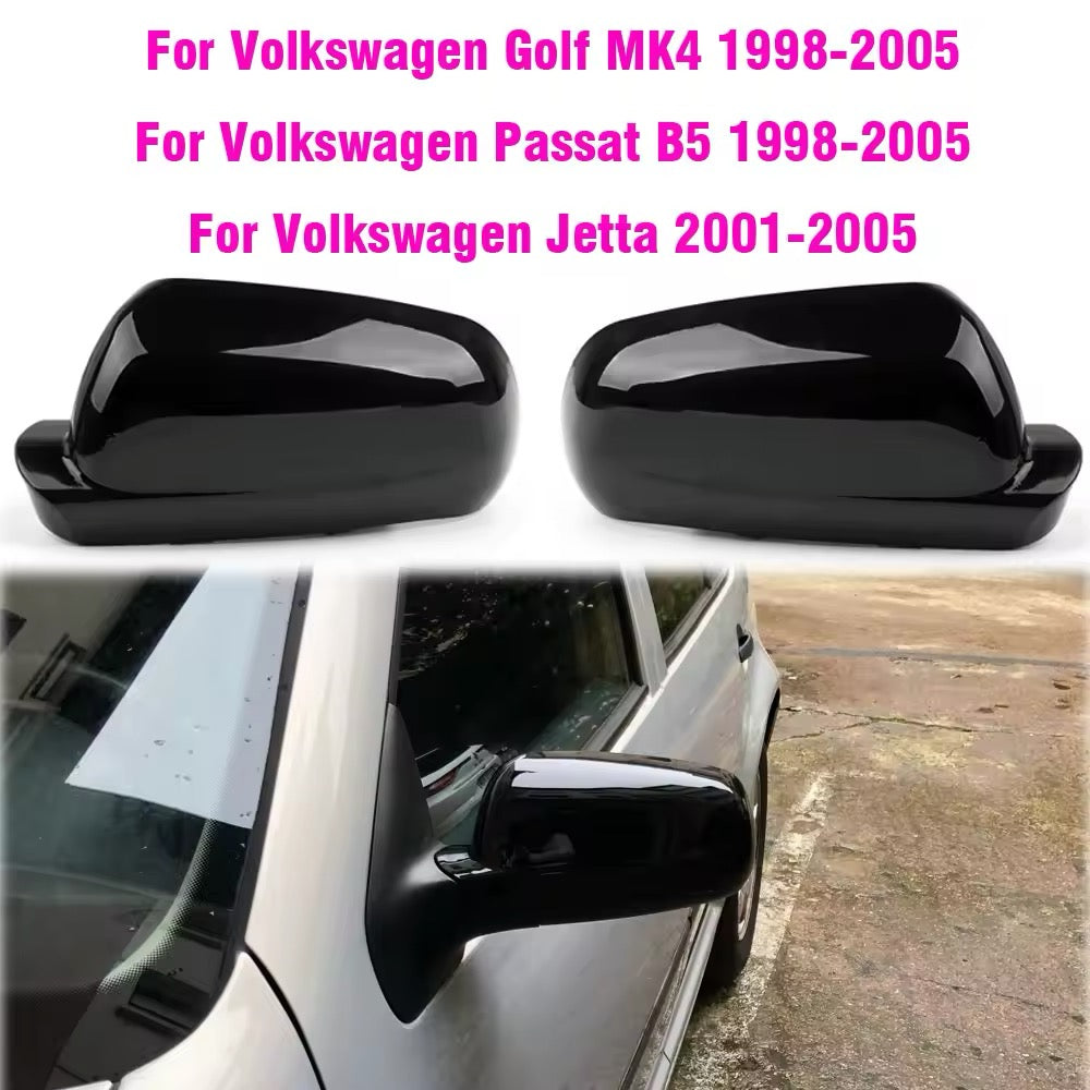 Coque rétroviseur Golf 4 d’origine noir brillant Volkswagen - vue de face - Becquet Voiture