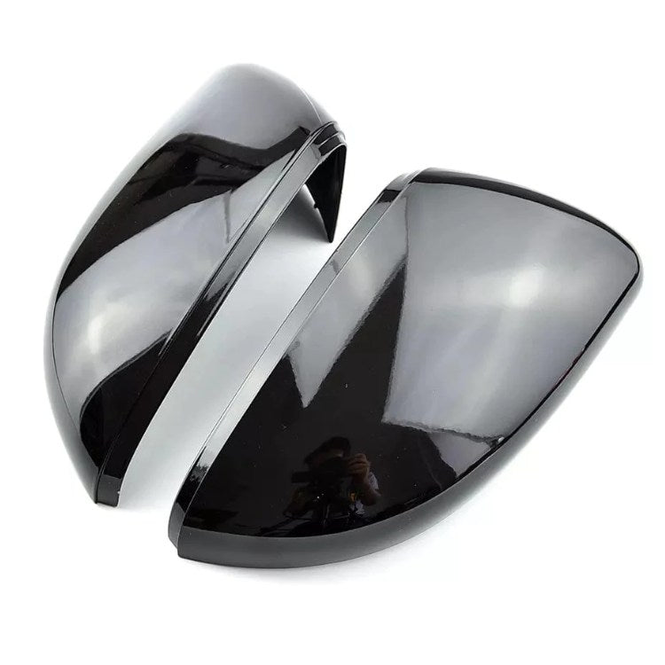 Coque Rétroviseur Golf 6 Noir Brillant Carbone Style Paire - vue de face - Becquet Voiture