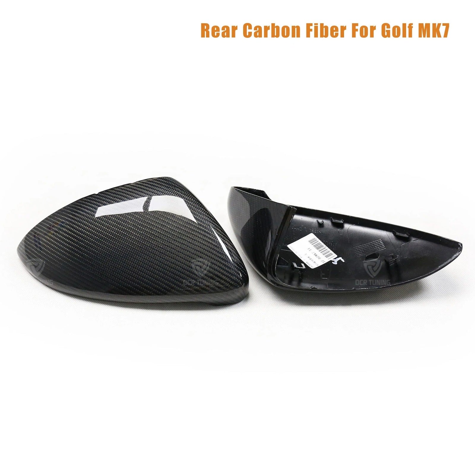 Coque rétroviseur Golf 7 véritable fibre de carbone Volkswagen - vue de face - Becquet Voiture