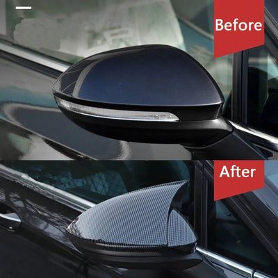 Coque rétroviseur Golf 8 personnalisée Volkswagen - détail du montage - Becquet Voiture