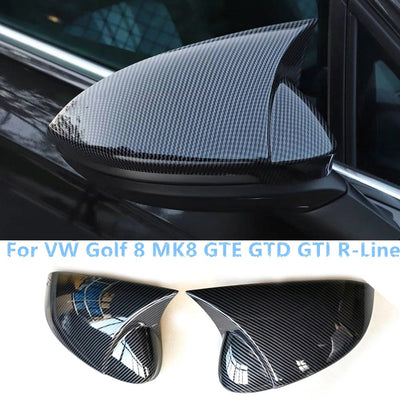 Coque rétroviseur Golf 8 personnalisée Volkswagen - vue de face - Becquet Voiture