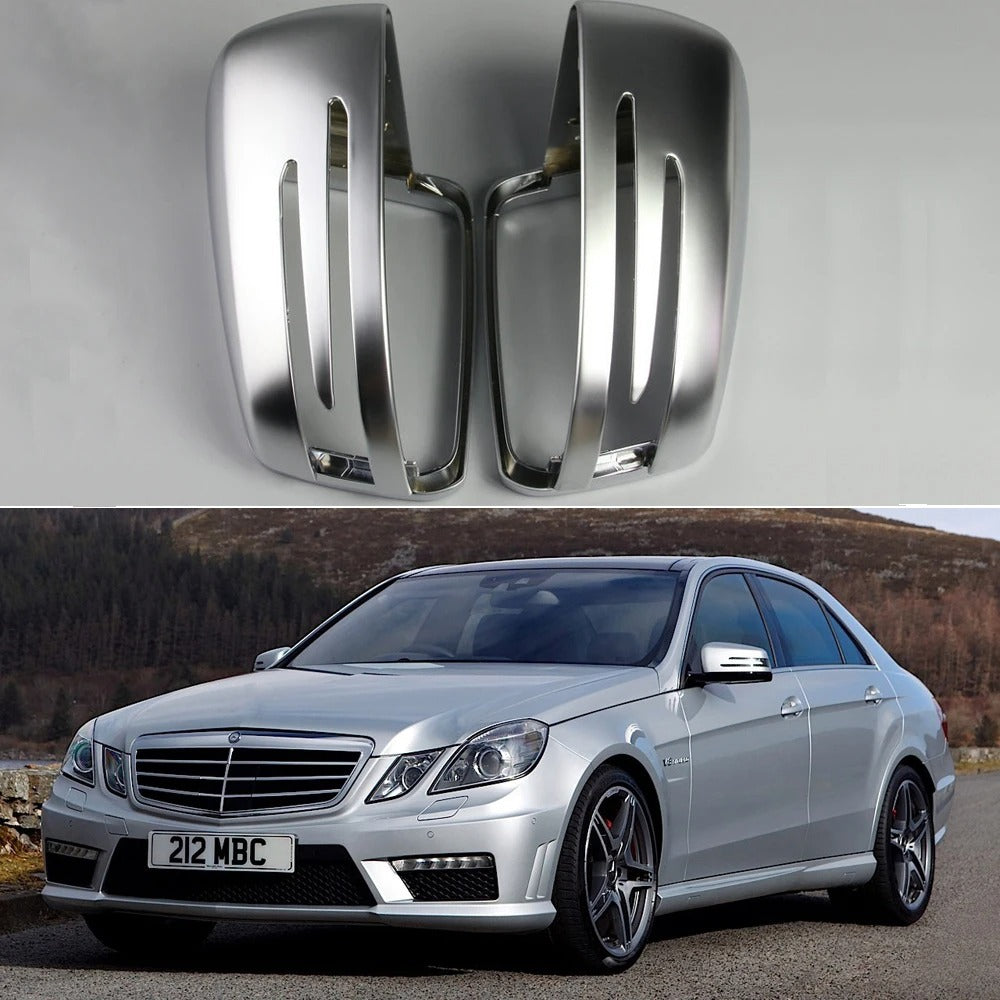 Coque rétroviseur Mercedes Benz argent - vue de face - Becquet Voiture