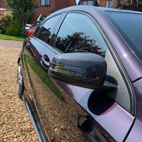 Coque rétroviseur Mercedes Benz véritable fibre de carbone - vue de profil - Becquet Voiture