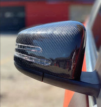 Coque rétroviseur Mercedes Benz véritable fibre de carbone - vue de trois-quarts - Becquet Voiture
