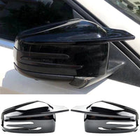 Coque rétroviseur Mercedes Classe A personnalisée noir brillant - vue de face - Becquet Voiture