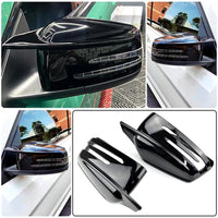 Coque rétroviseur Mercedes Classe A personnalisée noir brillant - vue de profil - Becquet Voiture