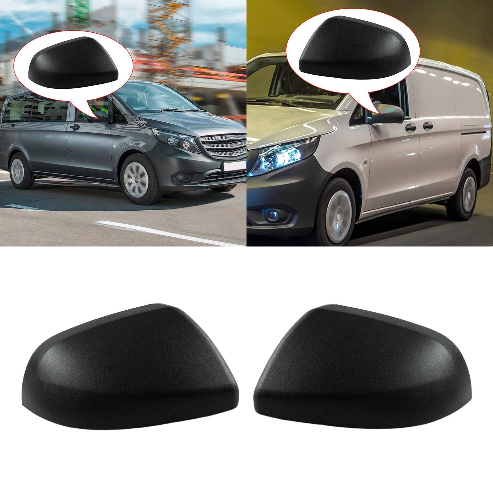 Coque rétroviseur Mercedes Vito W447 - vue de face - Becquet Voiture