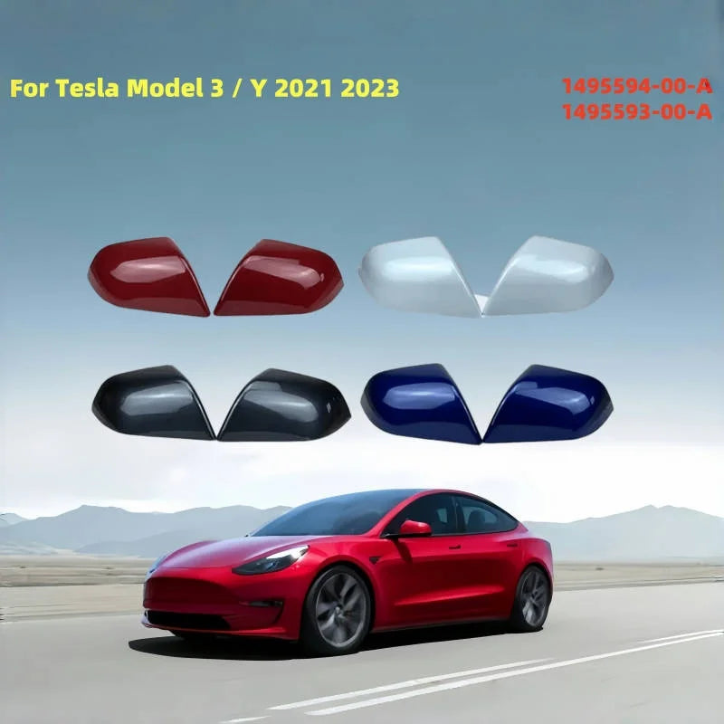 Coque Rétroviseur Tesla Model 3 Y 2021-2023 - vue de face - Becquet Voiture
