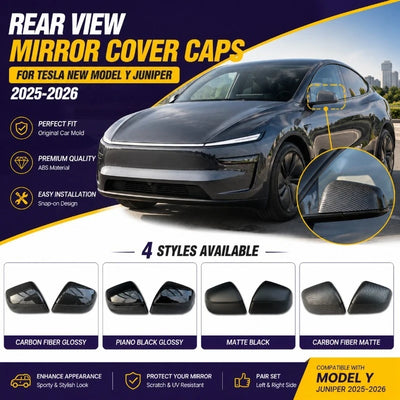 Coque Rétroviseur Tesla Model Y Juniper 2025-2026 - vue de face - Becquet Voiture