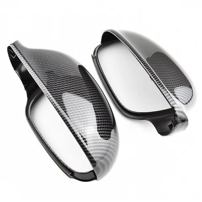 Coque Rétroviseur VW Golf 5 Noir Brillant Carbone - installé sur véhicule - Becquet Voiture