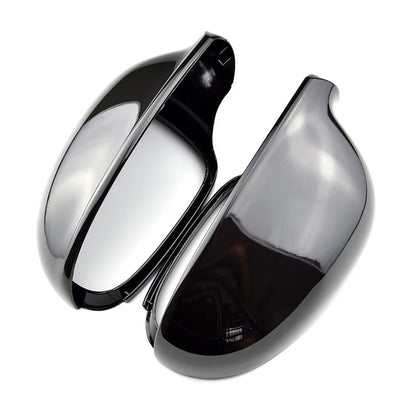 Coque Rétroviseur VW Golf 5 Noir Brillant Carbone - vue de face - Becquet Voiture