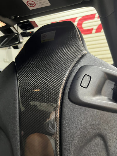 Coque Siège Fibre Carbone BMW M3 M4 M2 F80 F82 F87 - installé sur véhicule - Becquet Voiture