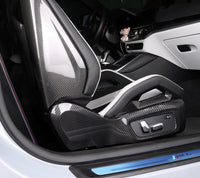 Carbon Fiber Side Seat Shell BMW G87 M2 - rear view - Becquet Voiture