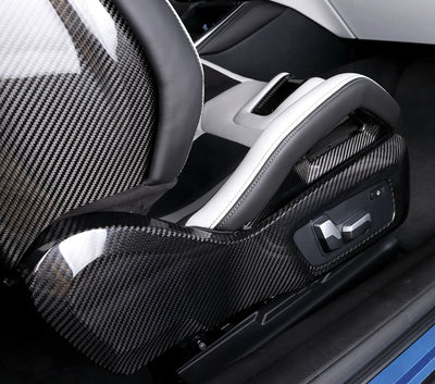 Coque Siège Latérale Fibre Carbone BMW G87 M2 - vue de trois-quarts - Becquet Voiture