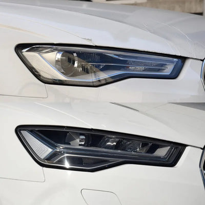Coque Transparente de Phare Audi A6L C7 2016-2018 - vue de profil - Becquet Voiture