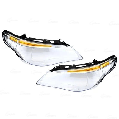 Coque Transparente de Phare BMW Série 5 E60 E61 2004-2007 - vue de trois-quarts - Becquet Voiture