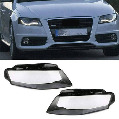 Coque Vitre Phare Audi A4 B8 Verre - vue rapprochée - Becquet Voiture