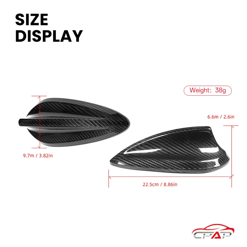 Coques d'Antenne Carbone BMW F30 G20 G30 - packshot studio - Becquet Voiture