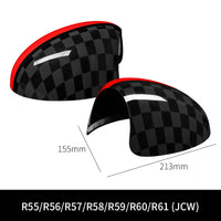 Mini Cooper R55 to R61 Wing Mirror Caps - three-quarter view 2 - Becquet Voiture
