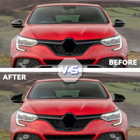 Coques de Rétroviseur Renault Megane 4 2016-2020 Noir Brillant - vue de profil - Becquet Voiture
