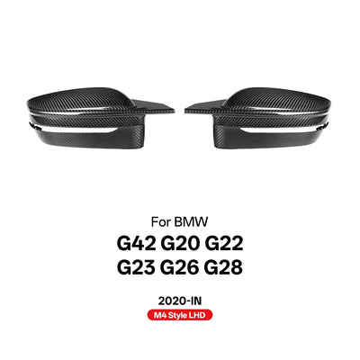 Coques de Rétroviseurs Carbone BMW G20 G22 G42 M4 Style 2020+ - en situation - Becquet Voiture
