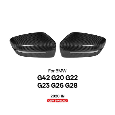 Coques de Rétroviseurs Carbone BMW G20 G22 G42 M4 Style 2020+ - vue de dessus - Becquet Voiture