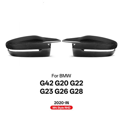 Coques de Rétroviseurs Carbone BMW G20 G22 G42 M4 Style 2020+ - vue de face 2 - Becquet Voiture