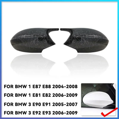 Coques de Rétroviseurs Carbone BMW Série 1 et 3 E90 E92 - vue rapprochée - Becquet Voiture